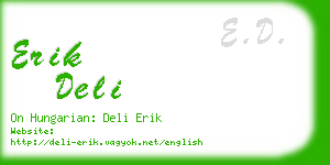 erik deli business card